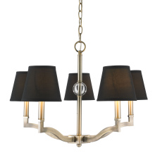 Golden 3500-5 AB-GRM - Wry Lighting Waverly 5-light Chandelier in Aged Brass